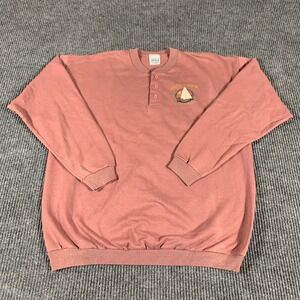 VTG Carolina Smile‎ Sweatshirt Mens XL Purple Henley Stone Harbor New Jersey 90s